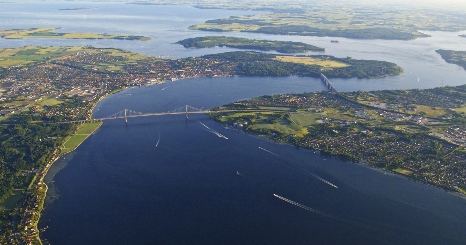 Lillebælt set fra drone