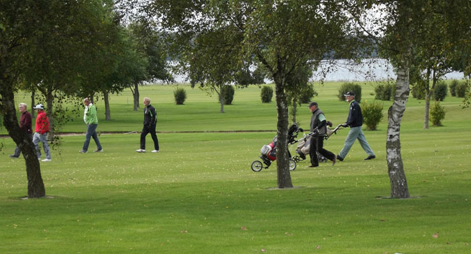 Golf i Middelfart - mænd på golfbanen