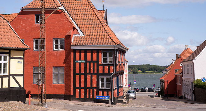 klimaruten i Middelfart med udsigt ned til havnen